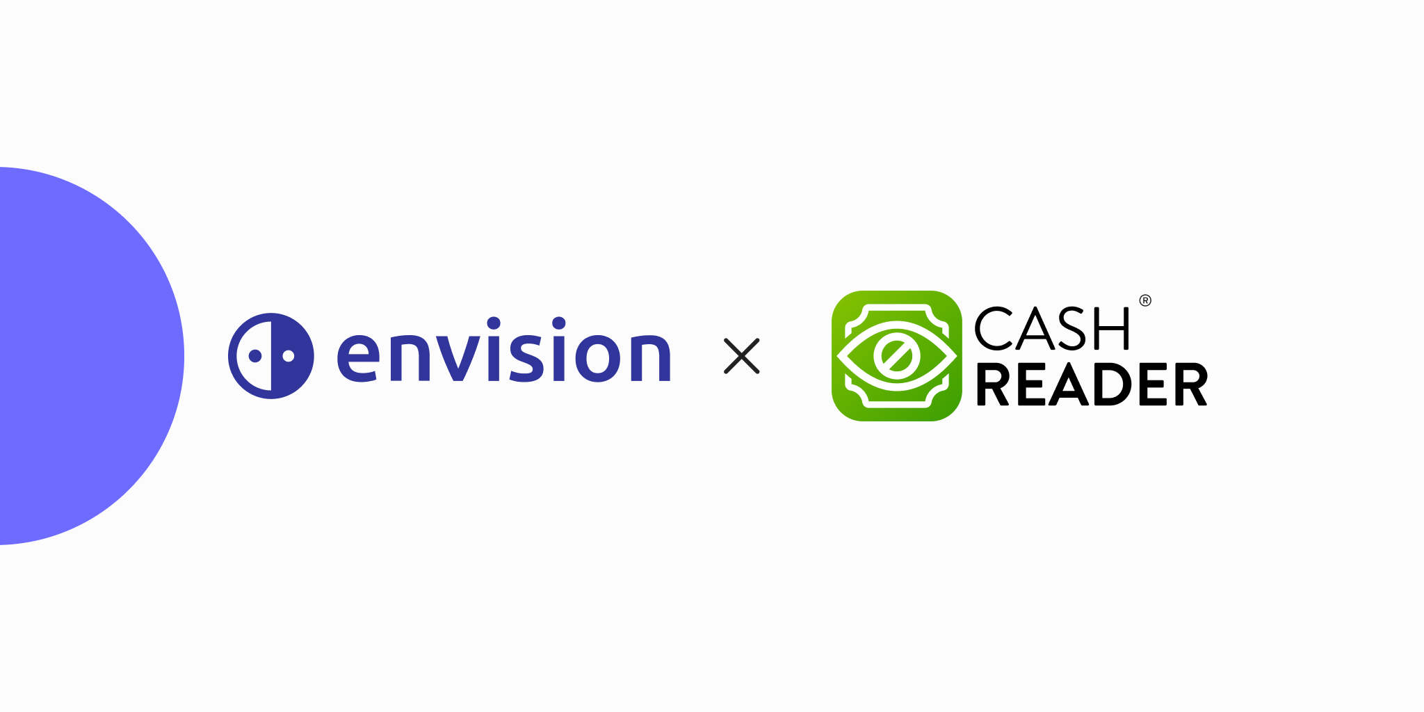Image with the logo of Envision and the logo of Cash Reader