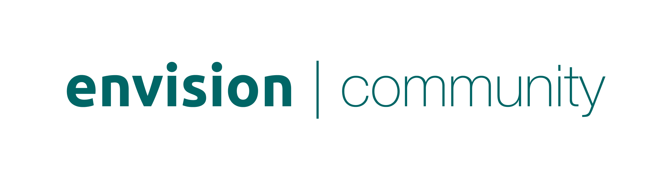 The logo of Envision Community, which is Envision in bold letters and the word community next to it.