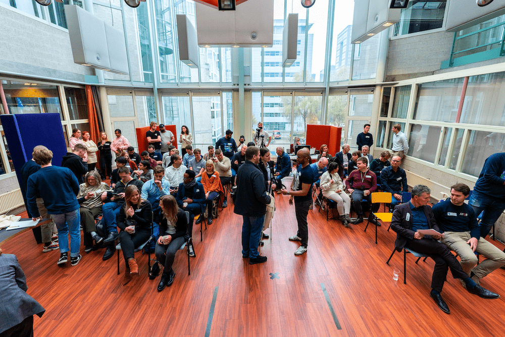 Photo taken at DTFA showing a group of people taken from the stage