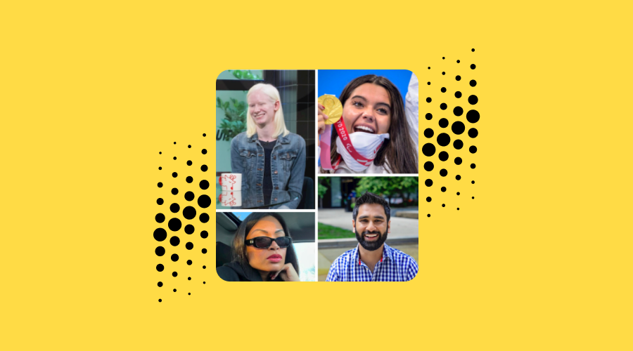 collage of some of the content creators featured in the article. Ashleigh hertzig, mata lauren, amitpatel, and anastasia pagonis